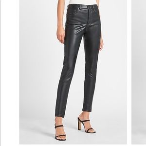 Express High Rise Vegan Leather Ankle Legging 8